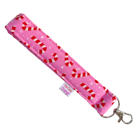 Candy Cane Key Wristlet
