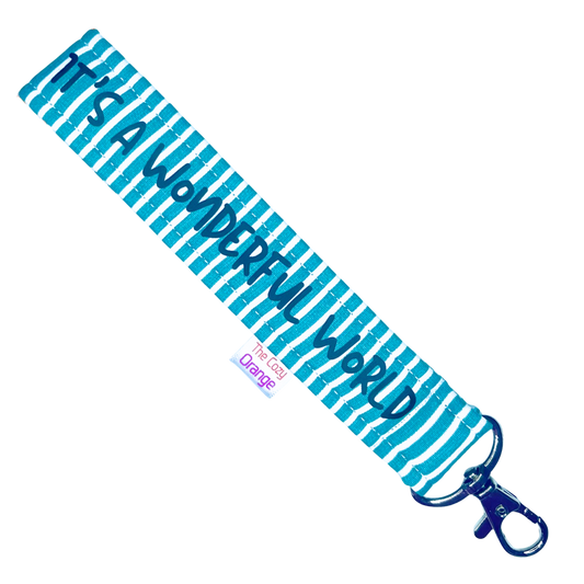 “It’s a Wonderful World” Aaliyah Key Wristlet